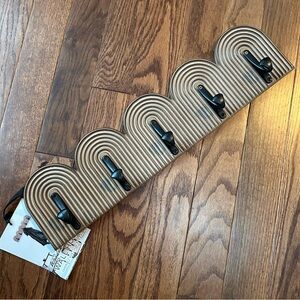 Elegant Wooden Arched Wall Hooks 24 inch